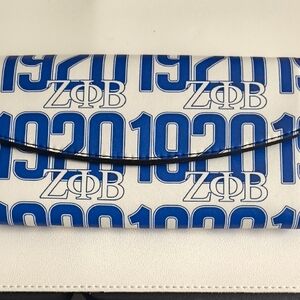 Blue and White Key & Card Holder